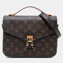 Pre Owned Louis Vuitton Brown Monogram Pochette Metis