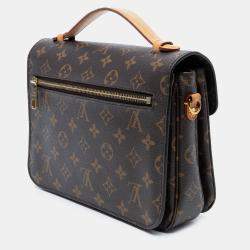 Pre Owned Louis Vuitton Brown Monogram Pochette Metis