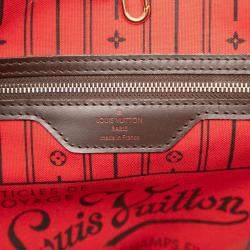 Pre Owned Louis Vuitton Brown Damier Ebene Neverfull MM