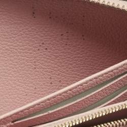 Pre Owned Louis Vuitton Rose Poudre Monogram Empreinte Leather Zippy Wallet