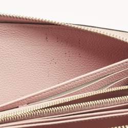 Pre Owned Louis Vuitton Rose Poudre Monogram Empreinte Leather Zippy Wallet