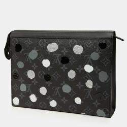 Pre Owned Louis Vuitton Black Yayoi Kusama Monogram Eclipse Pochette Voyage MM