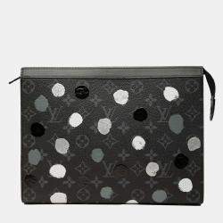 Pre Owned Louis Vuitton Black Yayoi Kusama Monogram Eclipse Pochette Voyage MM