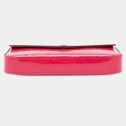 Pre Owned Louis Vuitton Pink Monogram Vernis Pochette Felicie