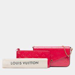 Pre Owned Louis Vuitton Pink Monogram Vernis Pochette Felicie