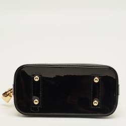 Pre Owned Louis Vuitton Citrine/Black Monogram Vernis Stickers Alma BB Bag