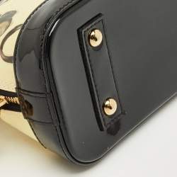 Pre Owned Louis Vuitton Citrine/Black Monogram Vernis Stickers Alma BB Bag