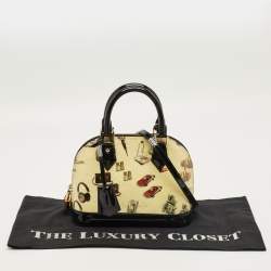 Pre Owned Louis Vuitton Citrine/Black Monogram Vernis Stickers Alma BB Bag