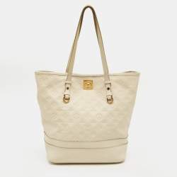 Pre Owned Louis Vuitton Neige Monogram Empreinte Leather Citadine PM Bag
