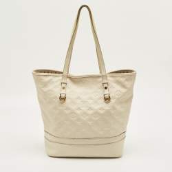 Pre Owned Louis Vuitton Neige Monogram Empreinte Leather Citadine PM Bag