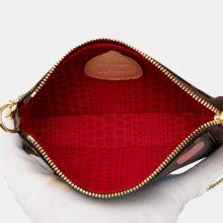 Pre Owned Louis Vuitton Brown Yayoi Kusama Monogram Painted Dots Mini Pochette Accessoires