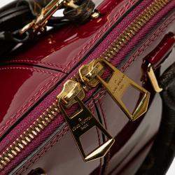 Pre Owned Louis Vuitton Purple Vernis Miroir Alma BB