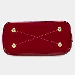 Pre Owned Louis Vuitton Purple Vernis Miroir Alma BB