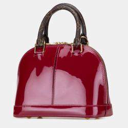 Pre Owned Louis Vuitton Purple Vernis Miroir Alma BB