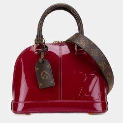 Pre Owned Louis Vuitton Purple Vernis Miroir Alma BB