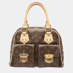 Pre Owned Louis Vuitton Brown Monogram Manhattan PM