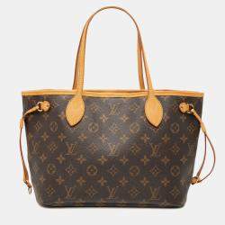 Pre Owned Louis Vuitton Brown Monogram Neverfull PM