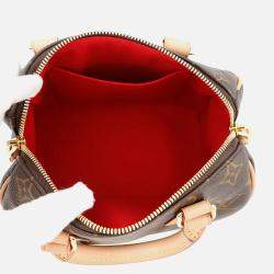 Pre Owned Louis Vuitton Speedy Bandouliere Brown Monogram Size 20