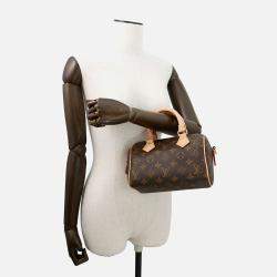 Pre Owned Louis Vuitton Speedy Bandouliere Brown Monogram Size 20