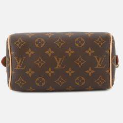 Pre Owned Louis Vuitton Speedy Bandouliere Brown Monogram Size 20