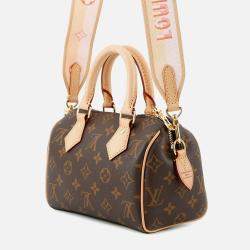 Pre Owned Louis Vuitton Speedy Bandouliere Brown Monogram Size 20