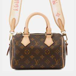 Pre Owned Louis Vuitton Speedy Bandouliere Brown Monogram Size 20