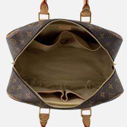 Pre Owned Louis Vuitton Deauville Bowling Vanity Brown Monogram