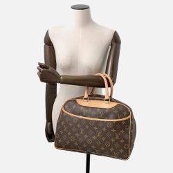 Pre Owned Louis Vuitton Deauville Bowling Vanity Brown Monogram