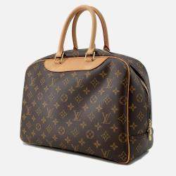Pre Owned Louis Vuitton Deauville Bowling Vanity Brown Monogram