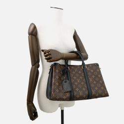 Pre Owned Louis Vuitton Soufflot Nv Noir Monogram Macassar Canvas Size Mm