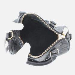 Pre Owned Louis Vuitton Nano Speedy Noir Monogram Empreinte Leather