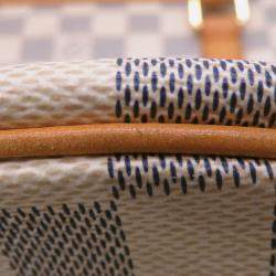 Pre Owned Louis Vuitton Riviera Beige Damier Azur Size Pm