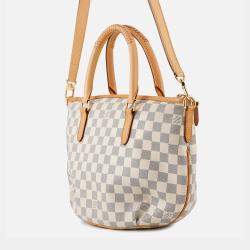 Pre Owned Louis Vuitton Riviera Beige Damier Azur Size Pm