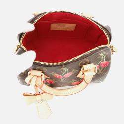 Pre Owned Louis Vuitton Tm Speedy Bandouliere Red Monogram Cherry Size 20