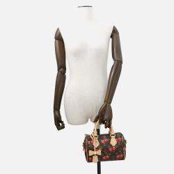 Pre Owned Louis Vuitton Tm Speedy Bandouliere Red Monogram Cherry Size 20