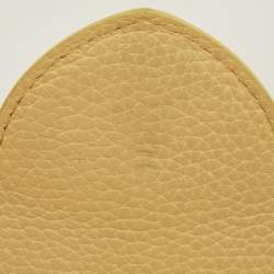 Pre Owned Louis Vuitton Yellow/Beige Leather and Canvas Capucines BB Bag