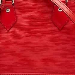 Pre Owned Louis Vuitton Coquelicot Epi Leather Alma BB Bag