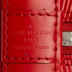 Pre Owned Louis Vuitton Coquelicot Epi Leather Alma BB Bag