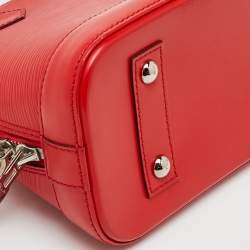 Pre Owned Louis Vuitton Coquelicot Epi Leather Alma BB Bag