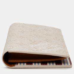 Pre Owned Louis Vuitton White Monogram Heritage Portefeuille Brazza Wallet