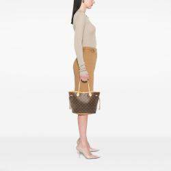 Pre Owned Louis Vuitton Brown Monogram Neverfull MM