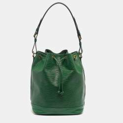 Pre Owned Louis Vuitton Borneo Green Epi Leather Noe Bag