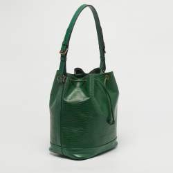 Pre Owned Louis Vuitton Borneo Green Epi Leather Noe Bag