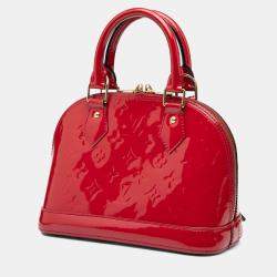 Pre Owned Louis Vuitton Red Monogram Vernis Alma BB