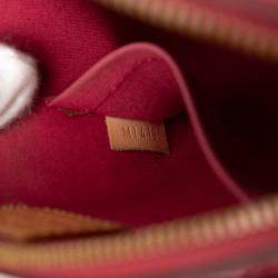 Pre Owned Louis Vuitton Red Monogram Vernis Alma BB