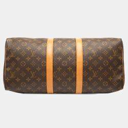 Pre Owned Louis Vuitton Brown Monogram Keepall 45