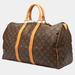 Pre Owned Louis Vuitton Brown Monogram Keepall 45