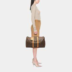 Pre Owned Louis Vuitton Brown Monogram Keepall 45
