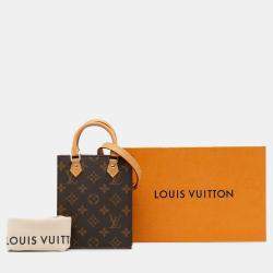 Pre Owned Louis Vuitton Brown Monogram Petit Sac Plat