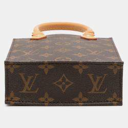 Pre Owned Louis Vuitton Brown Monogram Petit Sac Plat